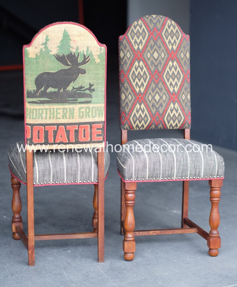Custom Order Upholstered Dining Chairs The Lodge Collection Perfect For Your Rustic Retreat Cabin Per Chair