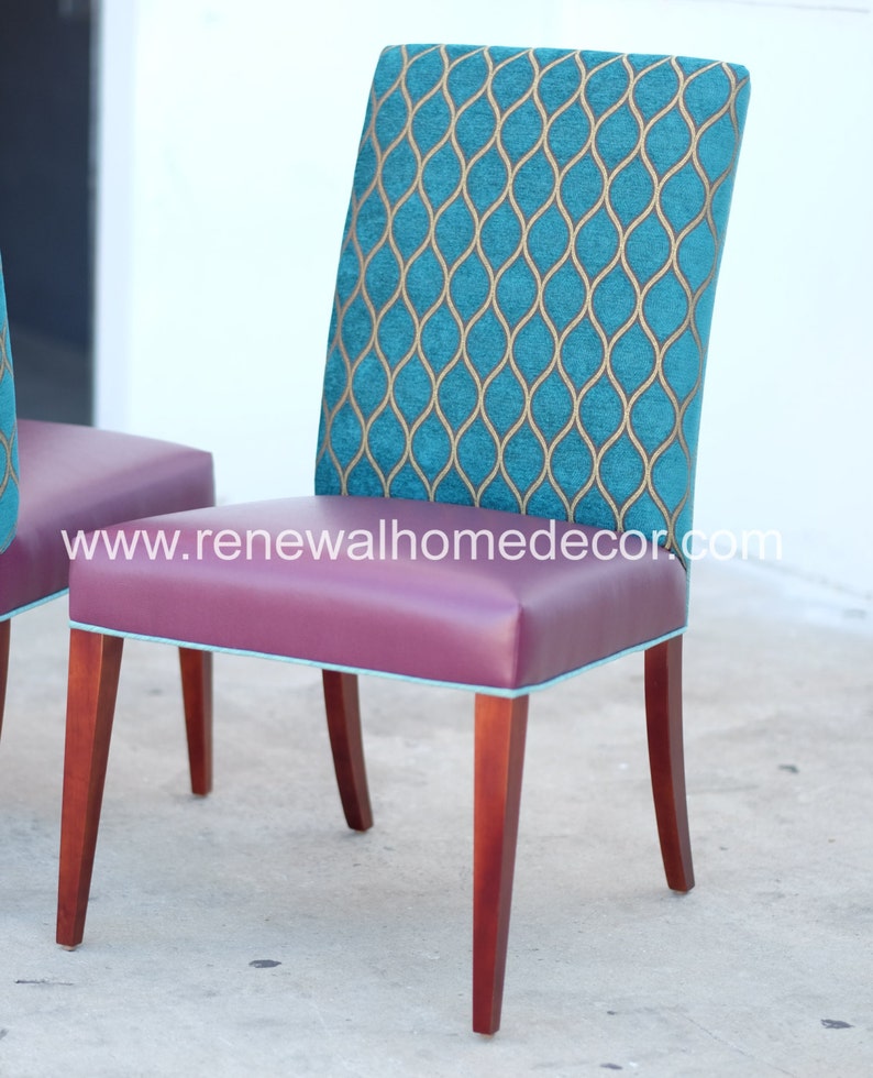 Custom Order upholstered parsons dining chairs Etsy