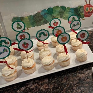 Hungry Caterpillar Cupcake Toppers