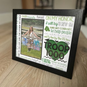Girl Scout Memory Photo Frame Customizable Gift