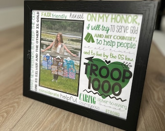 Girl Scout Memory Photo Frame Customizable Gift