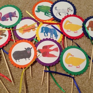 Brown Bear, Brown Bear Cupcake Toppers