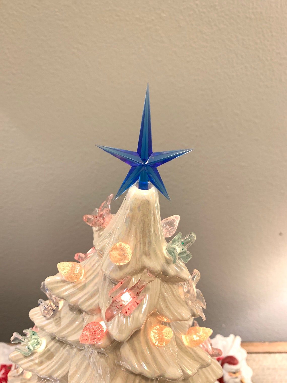 Vintage Ceramic Christmas Tree Star Toppers MEDIUM **choose Color** - Etsy