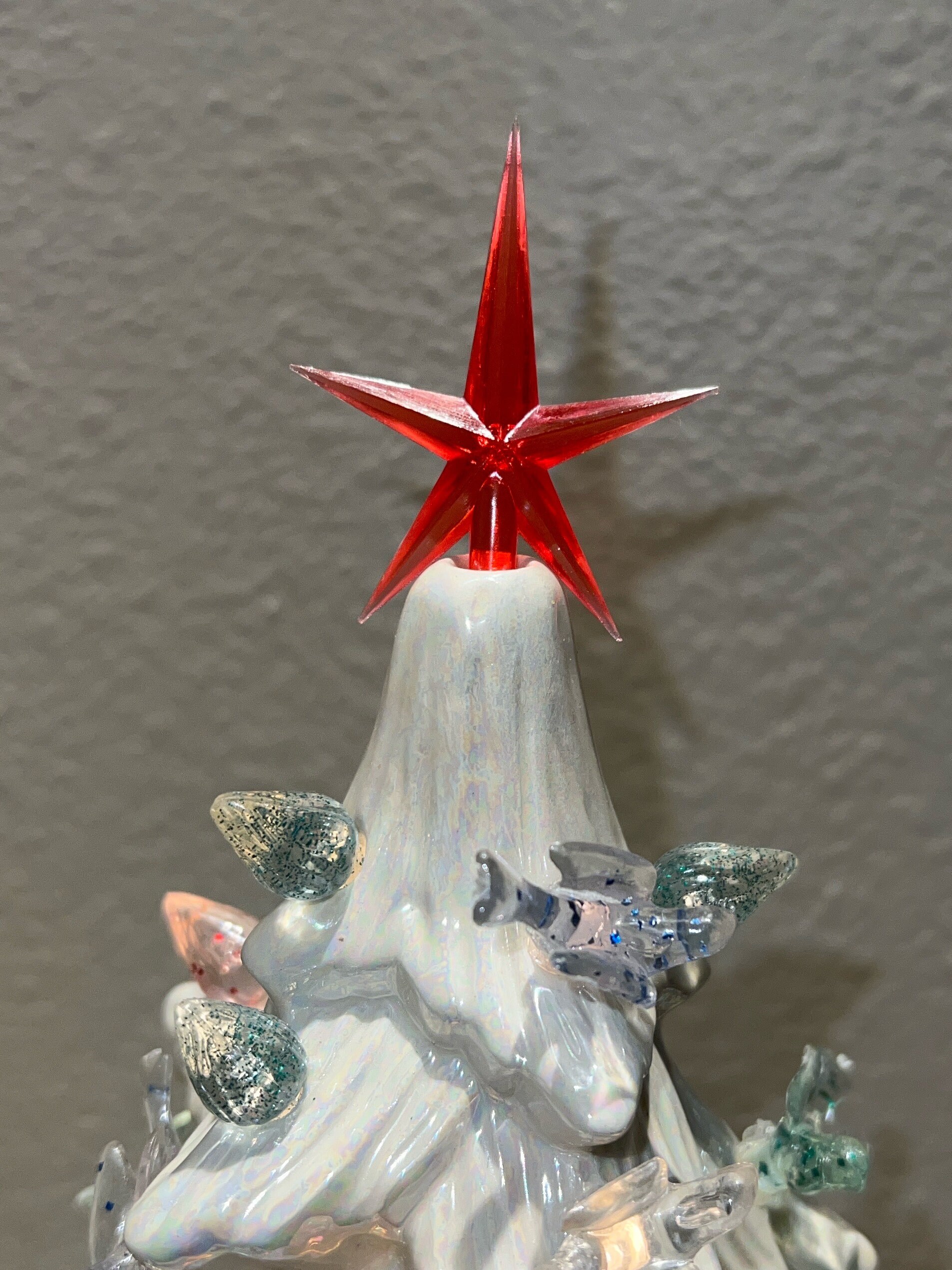 Large Pre-Lit Ceramic Christmas Tree Decoration W/ LED Light, Timer - – Best Choice Products