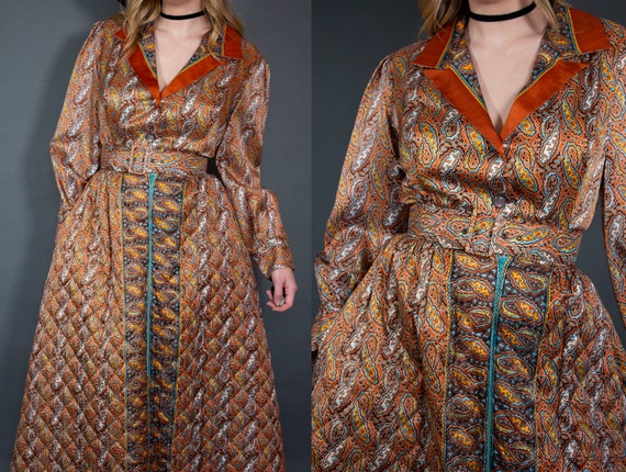 1970s quilted dress - image 4