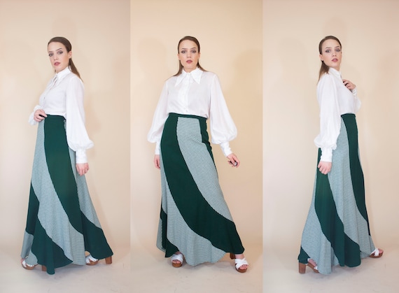 vintage 1970s wool maxi skirt