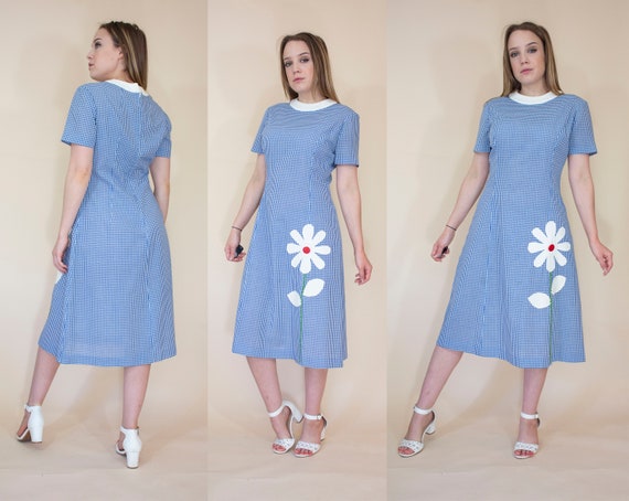 vintage 1960s applique cotton sun dress 60s - image 2