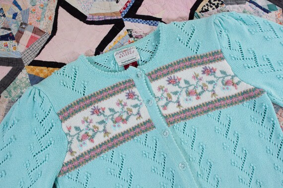 vintage 1980s susan bristol hand embroidered cardi