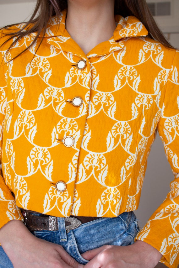 vintage cropped quilted 1960s jacket small - image 7