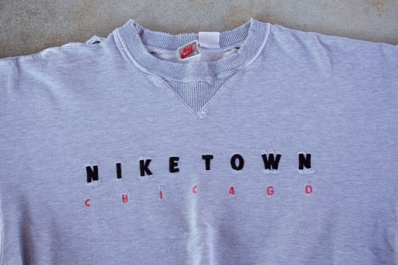 vintage 1990s nike niketown sweatshirt XL distres… - image 9