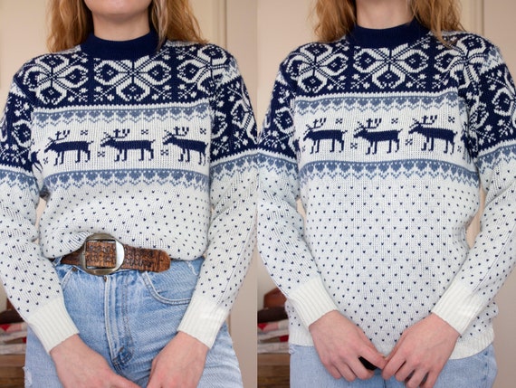 vintage 1960s fair isle sweater