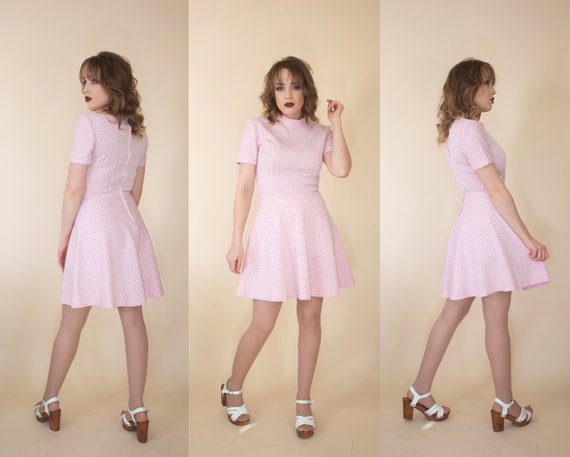 vintage 1960s skater skirt mini dress