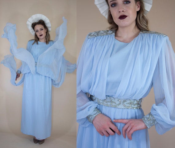 vintage 1940s style evening gown