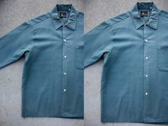 vintage 1950s mended sun faded gabardine cotton wo