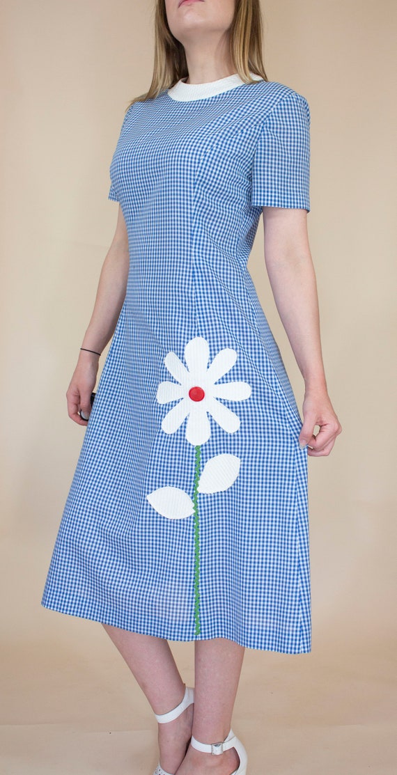 vintage 1960s applique cotton sun dress 60s - image 5