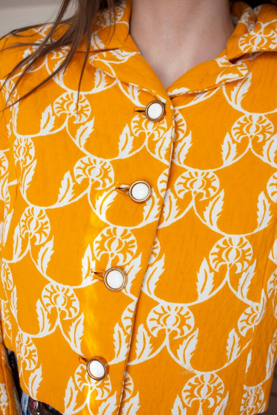 vintage cropped quilted 1960s jacket small - image 6