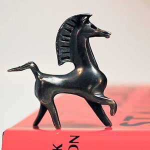 Black Stallion movie Bucephalus figurine in AGED solid Bronze image 4