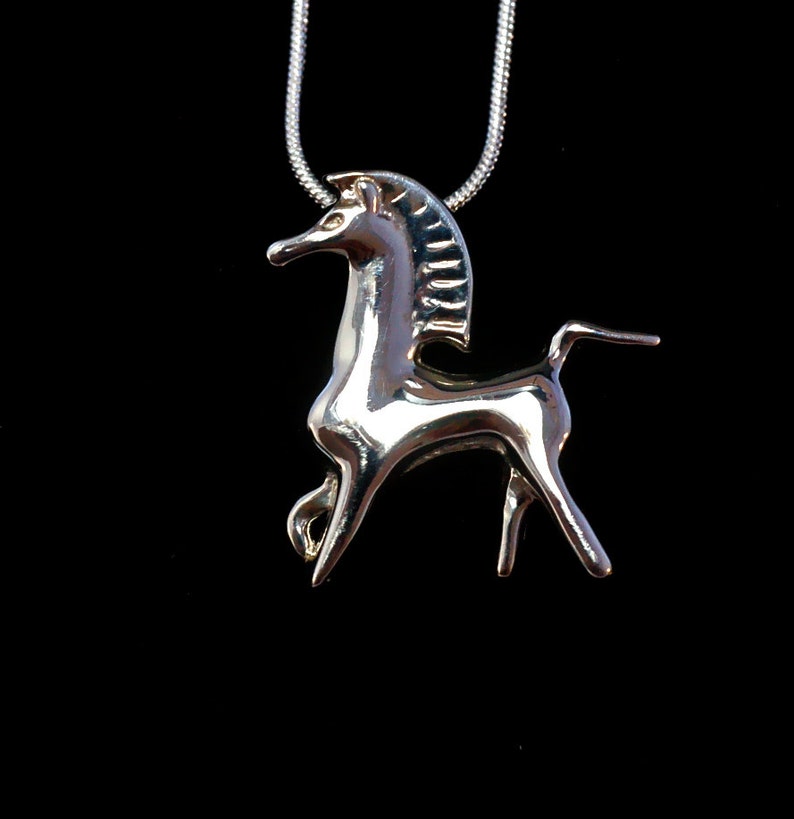 Bucephalus Pendant from Black Stallion film Sterling Silver. Fantastic Collectible Classic image 1