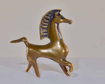 Black Stallion movie Bucephalus figurine in GOLDEN solid Bronze