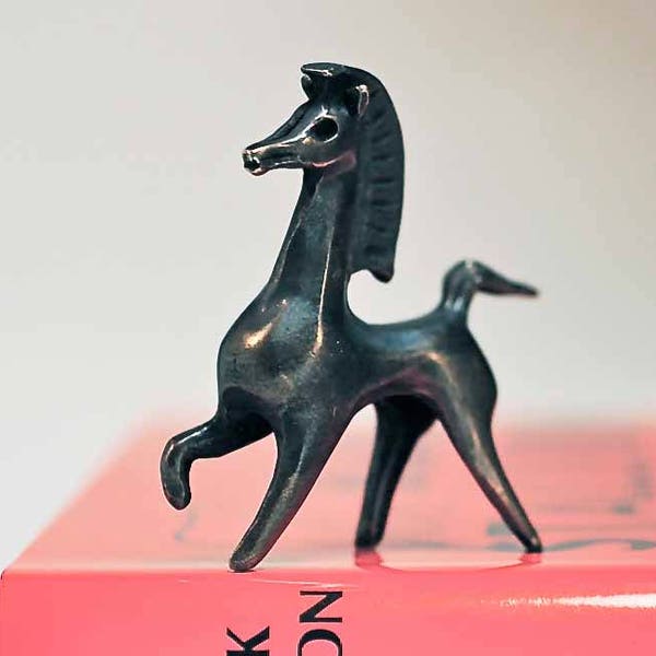 Black Stallion movie Bucephalus figurine in AGED solid Bronze