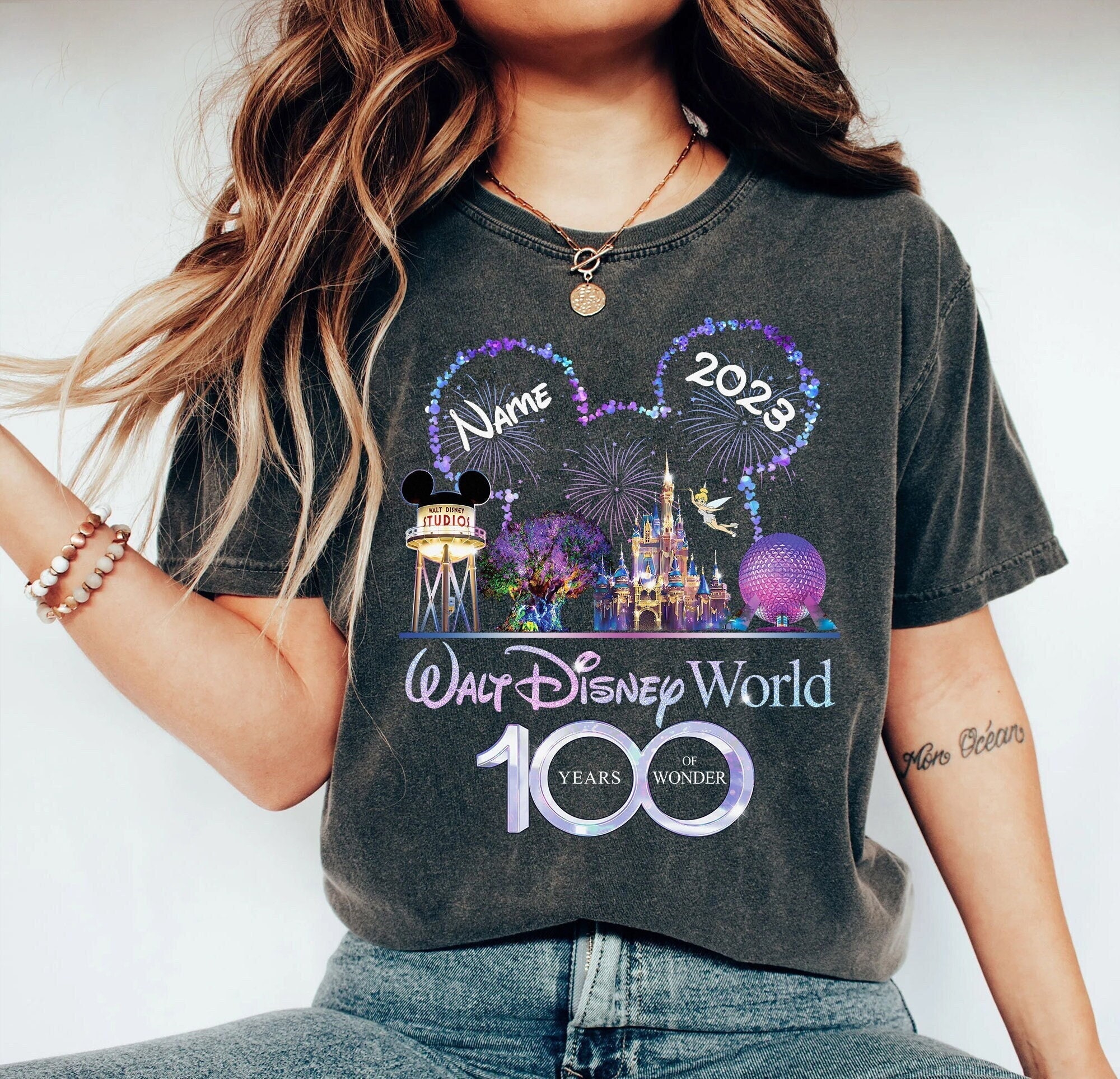 Personalized Disney 100 Years Of Wonder 2023 Shirt, Custom Walt Disney World T-shirt