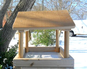 Cedar Bird Feeder Four Sided Bird Feeder Hanging Large Etsy