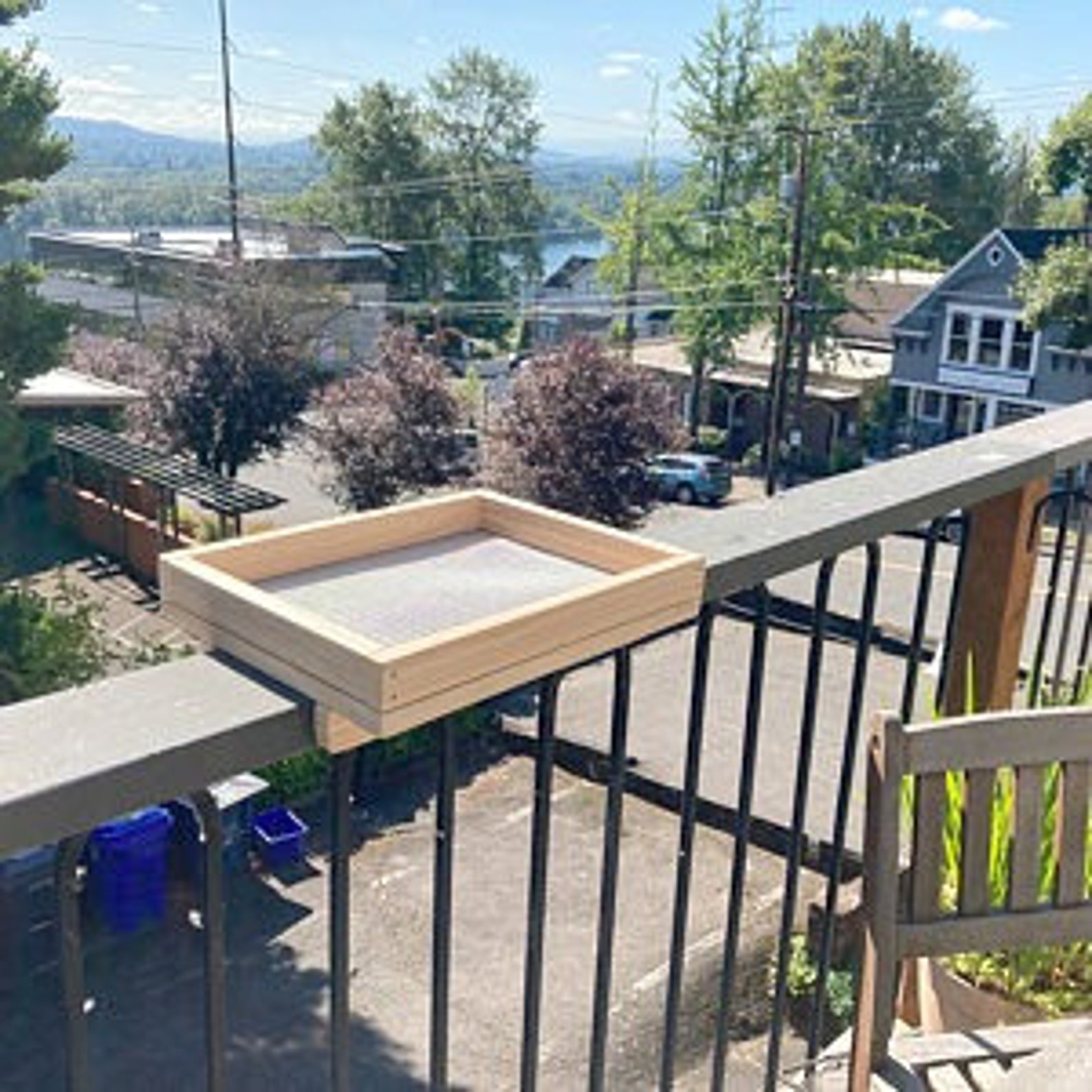 Deck Rail Bird Feeders Wood Platform Feeders 12 X 15 Etsy