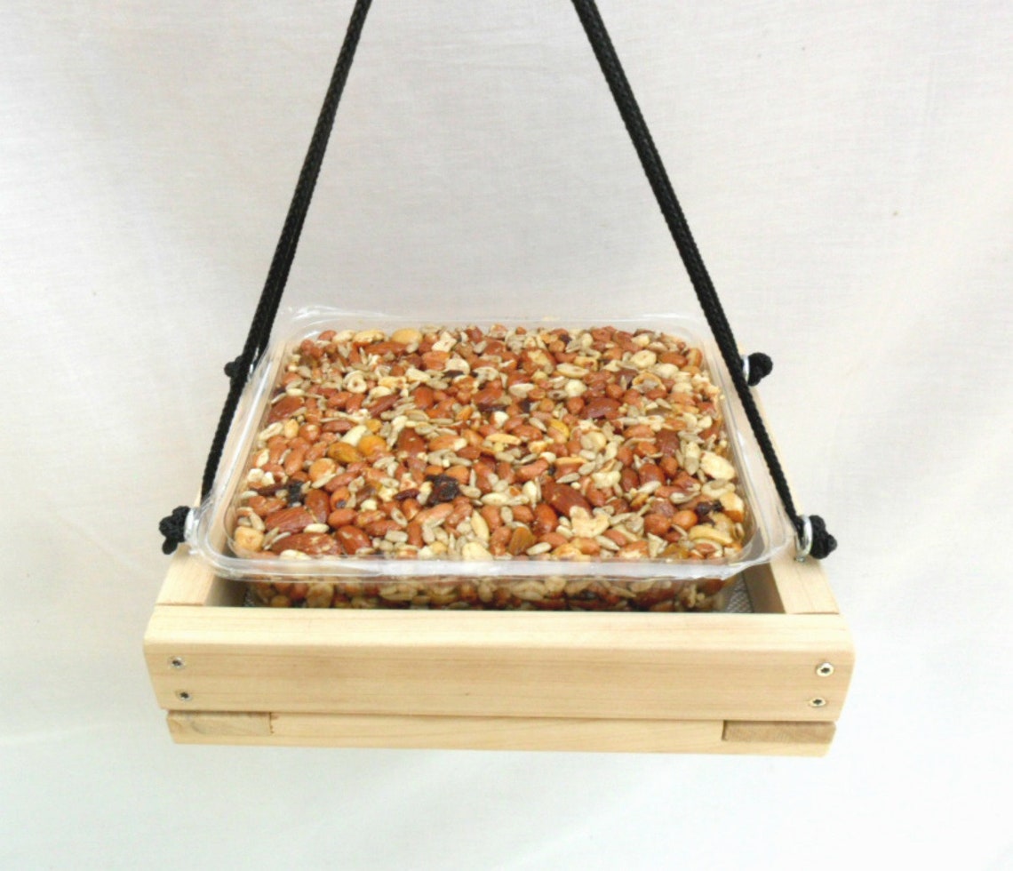 Ground Bird Feeder Trays Large Suet Block Feeder Platform Etsy