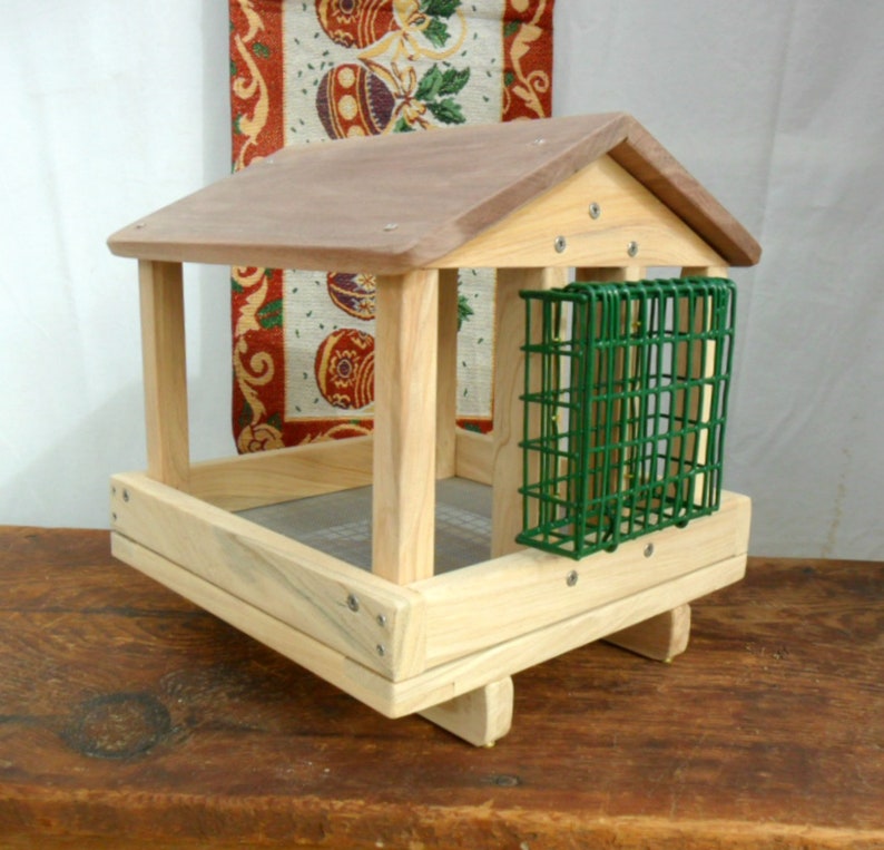 Handcrafted Bird Feeder Deck Rail Bird Feeders 12 x 12 Etsy