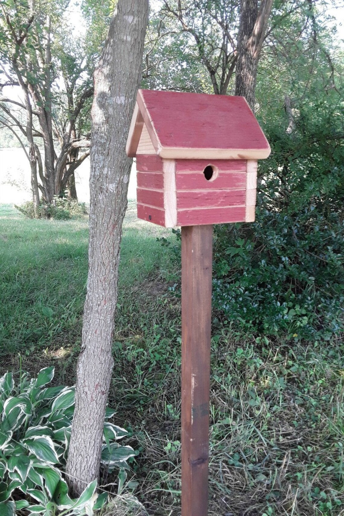 Handcrafted Birdhouses Bird house on Pole Outdoor | Etsy