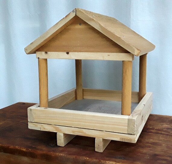 Wooden Tray Bird Feeder Deck Rail Bird Feeders Large 12 X Etsy