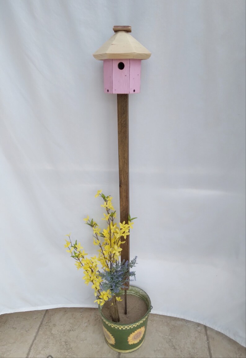 Bird House Mounting Pole Outdoor Wood Pole Tall Wooden Pole - Etsy