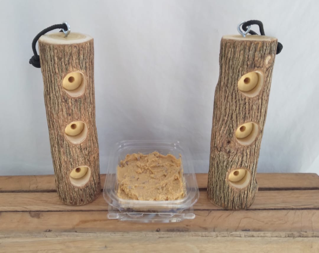 Rustic Suet Bird Feeder Wooden Suet Bird Feeders Outdoor Etsy