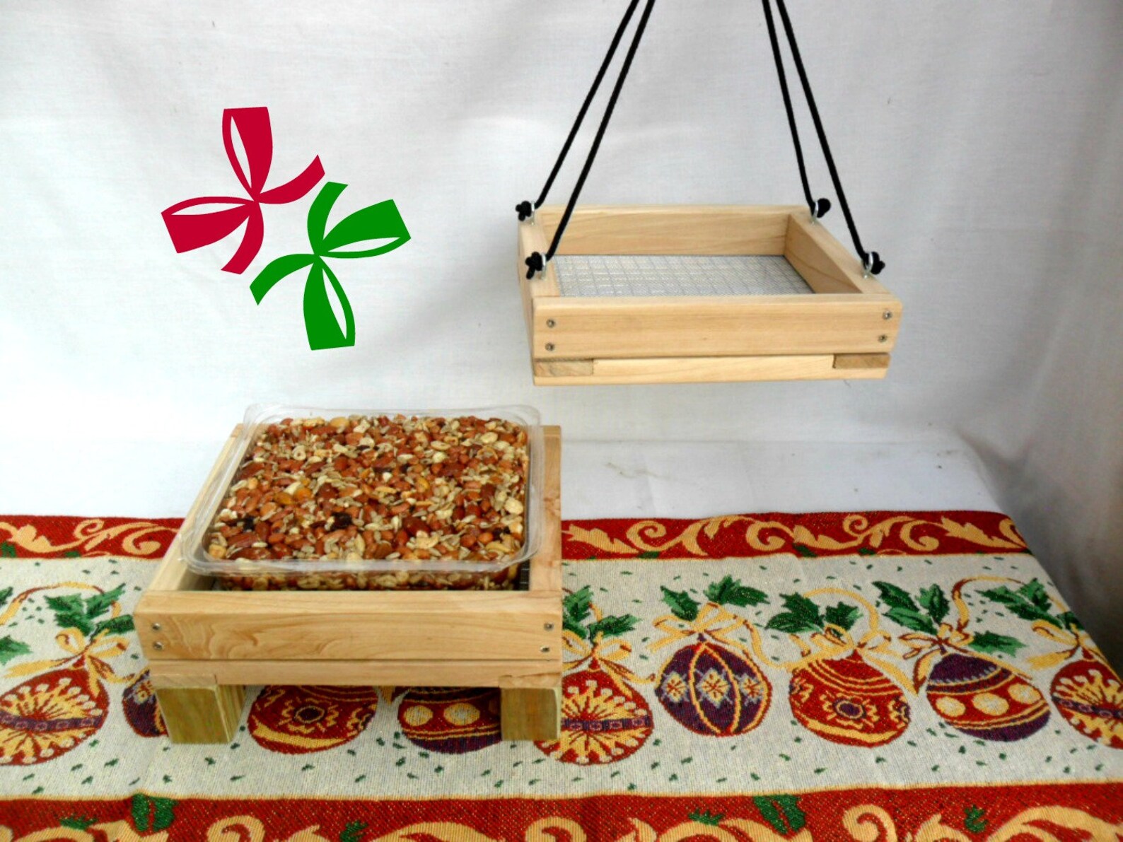 Ground Bird Feeder Trays Large Suet Block Feeder Platform Etsy