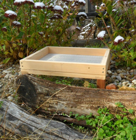 Wooden Tray Bird Feeder Large Bird Feeder Tray Ground Bird Etsy