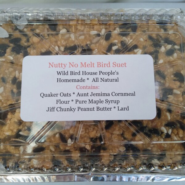 High Energy Bird Suet Blocks *  2 lbs Homemade Nutty Bird Suet Blocks * Handmade Premium Suet