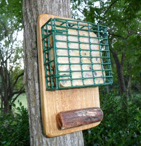 Suet Feeder Fence Or Pole Mount Outdoor Bird Feeder Gift Etsy