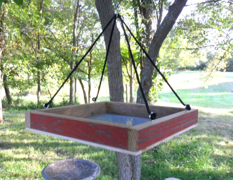 deck railing mounted bird feeder