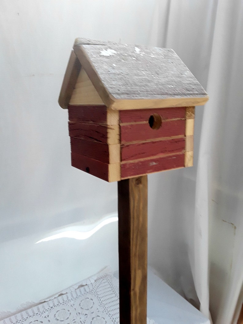 Handcrafted Birdhouses Bird house on Pole Outdoor | Etsy