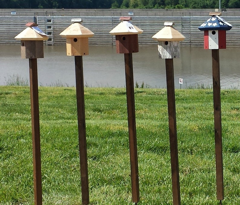 Bird House Mounting Pole Outdoor Wood Pole Tall Wooden Pole | Etsy