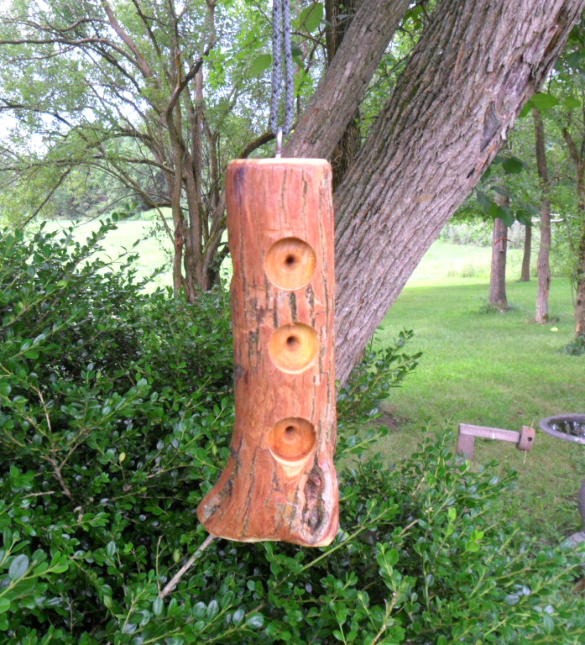 Rustic Suet Bird Feeder Wooden Suet Bird Feeders Outdoor Etsy Canada