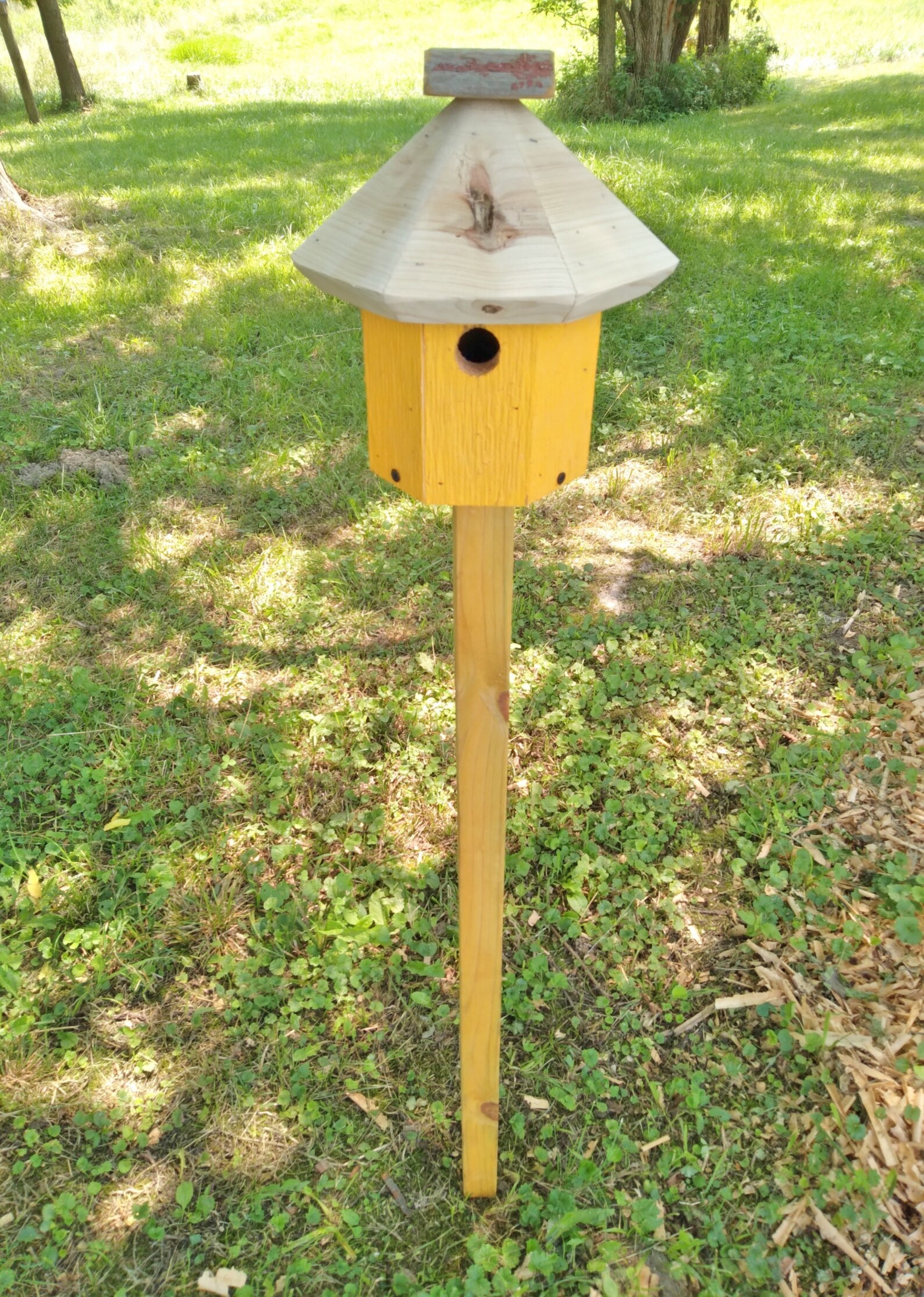 Bird House Mounting Pole Outdoor Wood Pole Tall Wooden Pole | Etsy