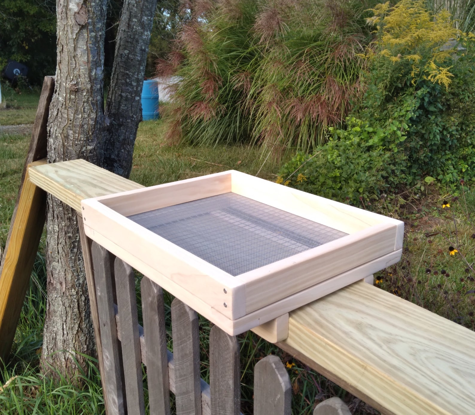 Deck Rail Bird Feeders Wood Platform Feeders 12 X 15 Etsy