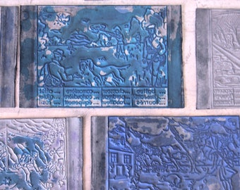 9 Vintage school stamps "vocabulary"