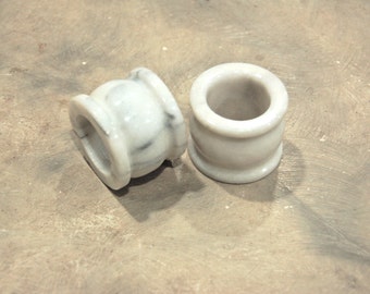 Pair of marble napkin rings