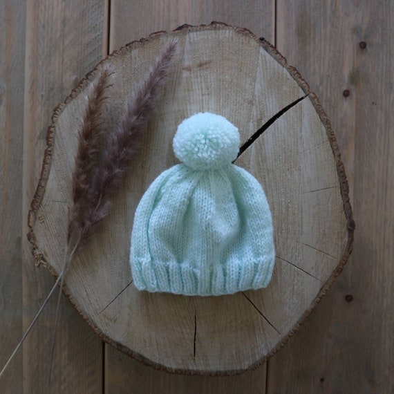 green baby beanie