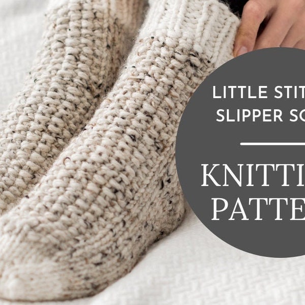 Little Stitious Socks / Knitting Pattern / Sock Knitting Pattern / Knit Socks / Knit Slippers / Slipper Knitting Pattern / Cozy Socks