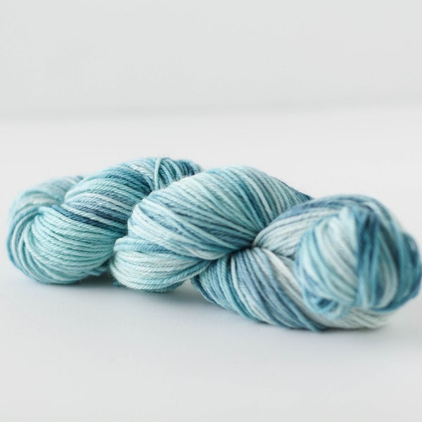Tides / DK Weight Yarn / Hand Dyed Yarn / Tonal Yarn / Blue Yarn / Indie Dyed Yarn / Merino Blend Wool / Knitters / Crocheters