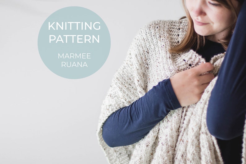 Marmee Ruana Knitting Pattern / Ruana Knit Pattern / Knit | Etsy