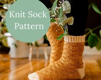 Here Come the Socks | Sock Pattern | Knit Sock Pattern | Dk Sock Pattern | Knit Socks | DIY Socks | Denim and Rain